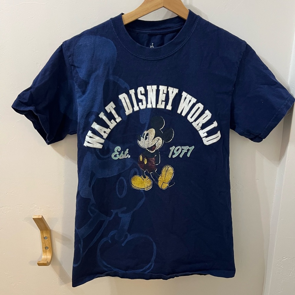 Disney World Mickey Mouse Navy Blue Shirt